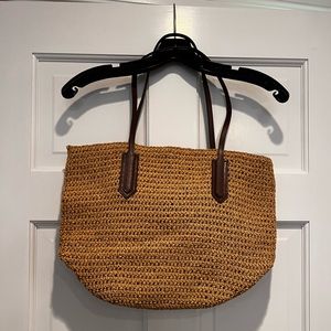JCrew straw market tote.